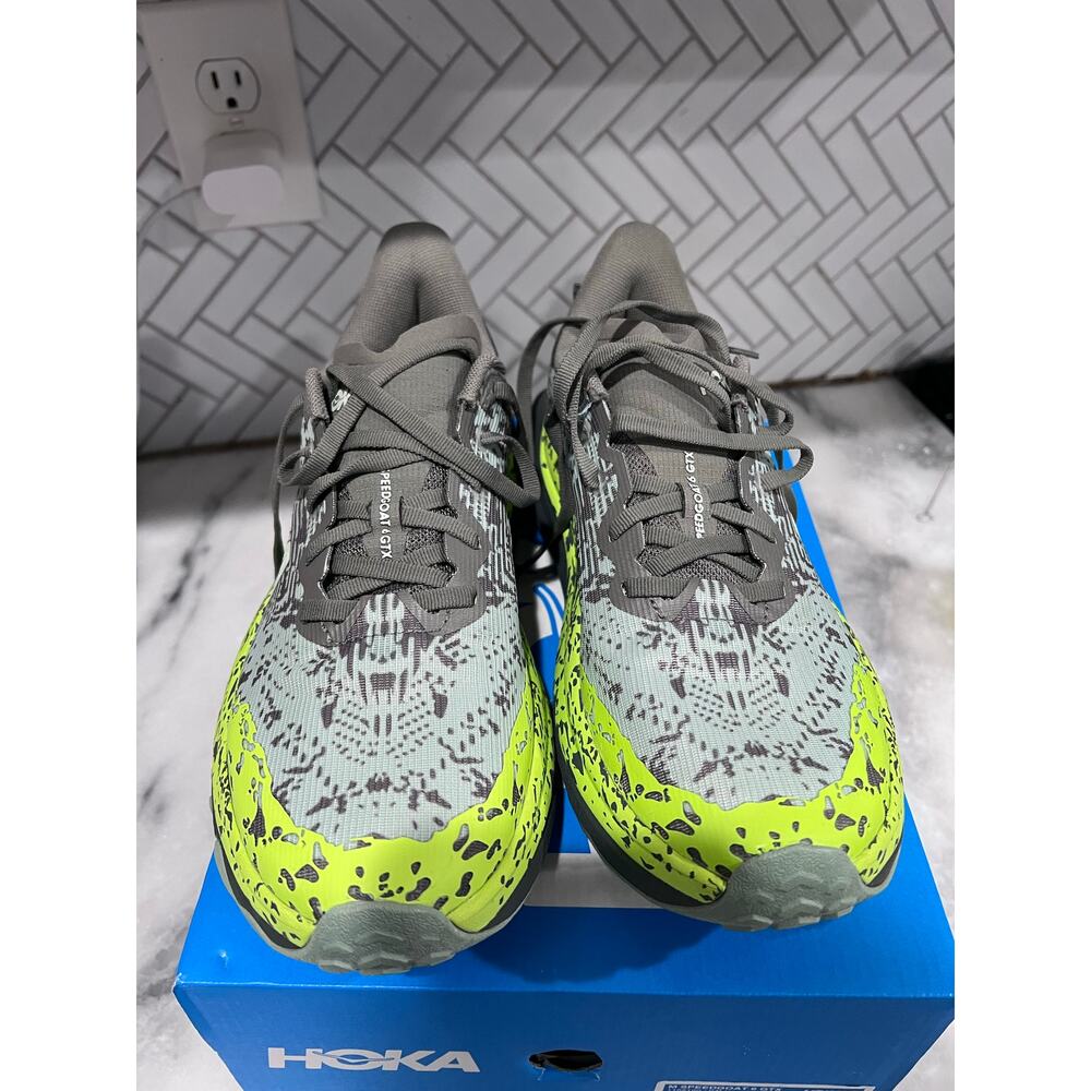 Hoka One One Speedgoat 6 GTX Mens 8 Slate Aloe Green Waterproof Trail Run - Picture 12 of 13